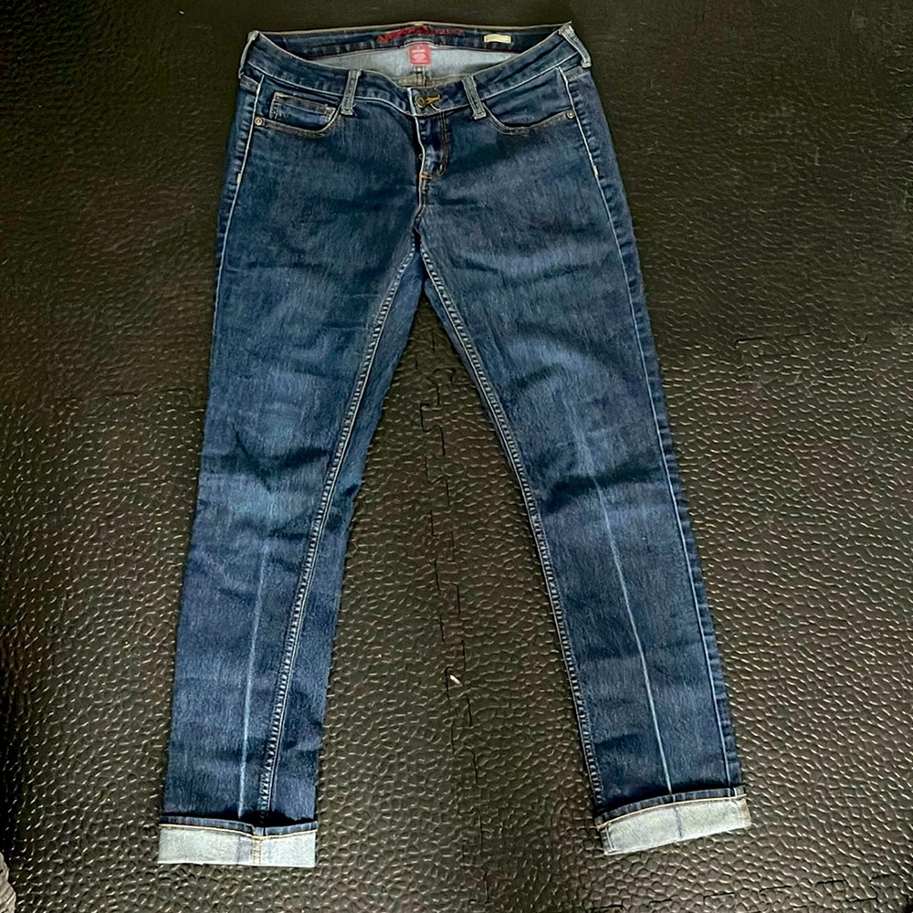 Arizona Jean Co Cuffed Creased Jeans